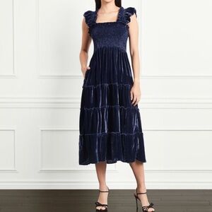 NWT The Ellie Nap Dress - Navy Velvet XL